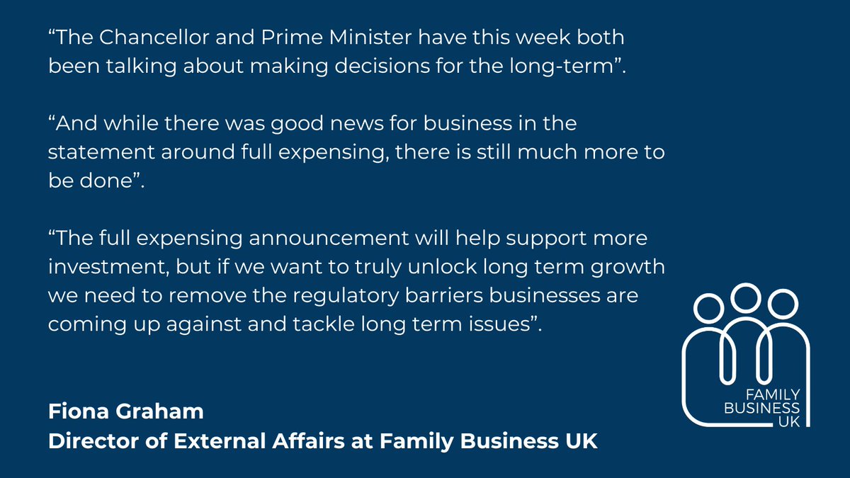 FamilyBizUK's tweet photo. @familybizuk responds to today's Autumn Statement.
1/3

https://t.co/GwLhQkVohL https://t.co/HhzS8D9Z3M