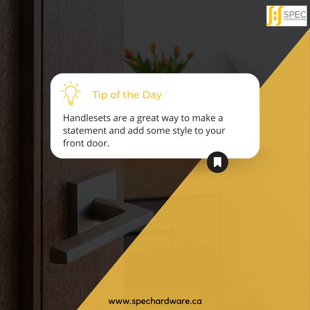 spechardware's tweet image. Did you know that?
For more tips, visit our website spechardware.ca. 

#doorhardware #handlesets #interiordesign #yegdesign #homedesign #luxurydesign #luxuryinteriors #luxuryhomes #yeghomes #luxuryhardware