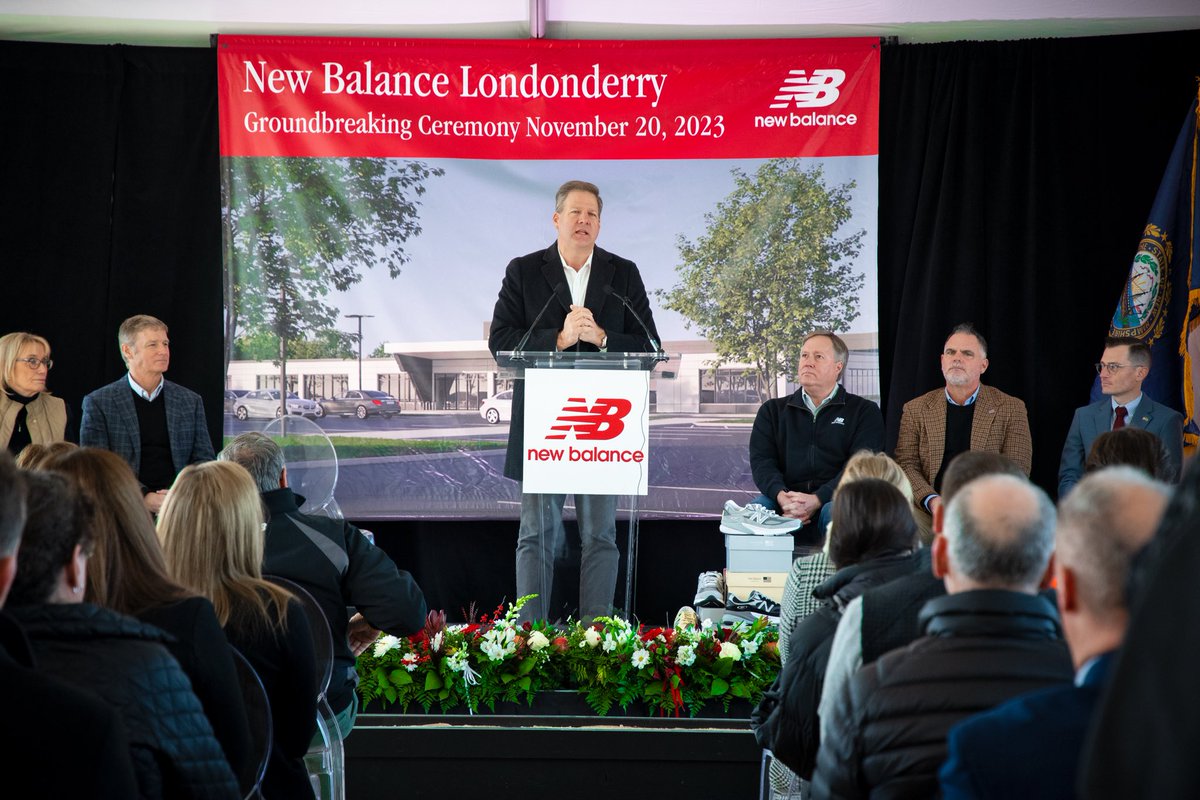 Chris Sununu (@govchrissununu) on Twitter photo WELCOME TO NEW HAMPSHIRE, <a href="/newbalance/">New Balance</a>!
The new Londonderry manufacturing facility will bring more than 150 jobs to the area and continue the company's strong tradition of American craftsmanship. Proud to break ground and continue growing the <a href="/NHEconomy/">New Hampshire BEA</a> with this partnership! WELCOME TO NEW HAMPSHIRE, <a href="/newbalance/">New Balance</a>!
The new Londonderry manufacturing facility will bring more than 150 jobs to the area and continue the company's strong tradition of American craftsmanship. Proud to break ground and continue growing the <a href="/NHEconomy/">New Hampshire BEA</a> with this partnership!