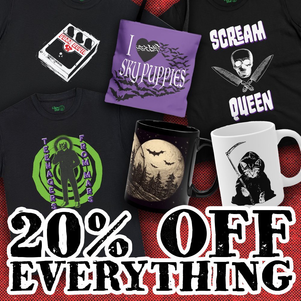 It's aliiiiiive! The Glow Bat "Bat Friday" sale is on now! Use the code BATFRIDAY20 at checkout to receive 20% off your order now through 11/28.

Go get 'em at the link in the reply!

#BlackFriday2023 #BlackFriday #goth #alternative
