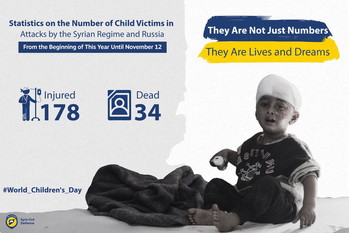 Violence and harm against children must not be deemed as acceptable. The statistics revealing child deaths and injuries in NW #Syria this year are not mere numbers... They encapsulate stories, lives, and shattered dreams.
#WorldChildrensDay