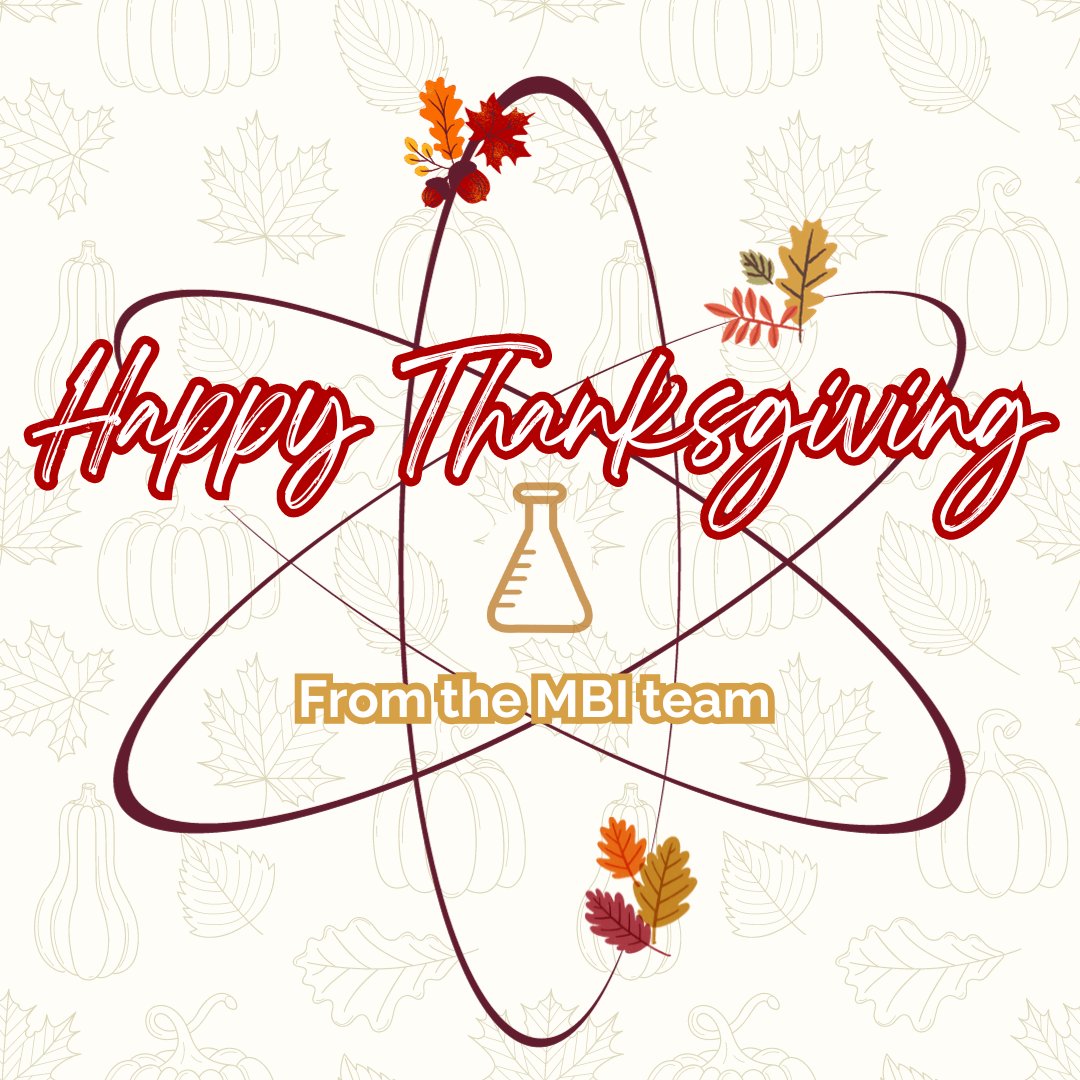 Happy Thanksgiving everyone! Wishing you a #Thanksgiving as golden as a #CRISPR'd turkey, a stuffing of #innovation, and a side dish of #startupsuccess! MBI is grateful for everyone who has helped us grow, serve #startups, and build up the #CentralMABioCluster.