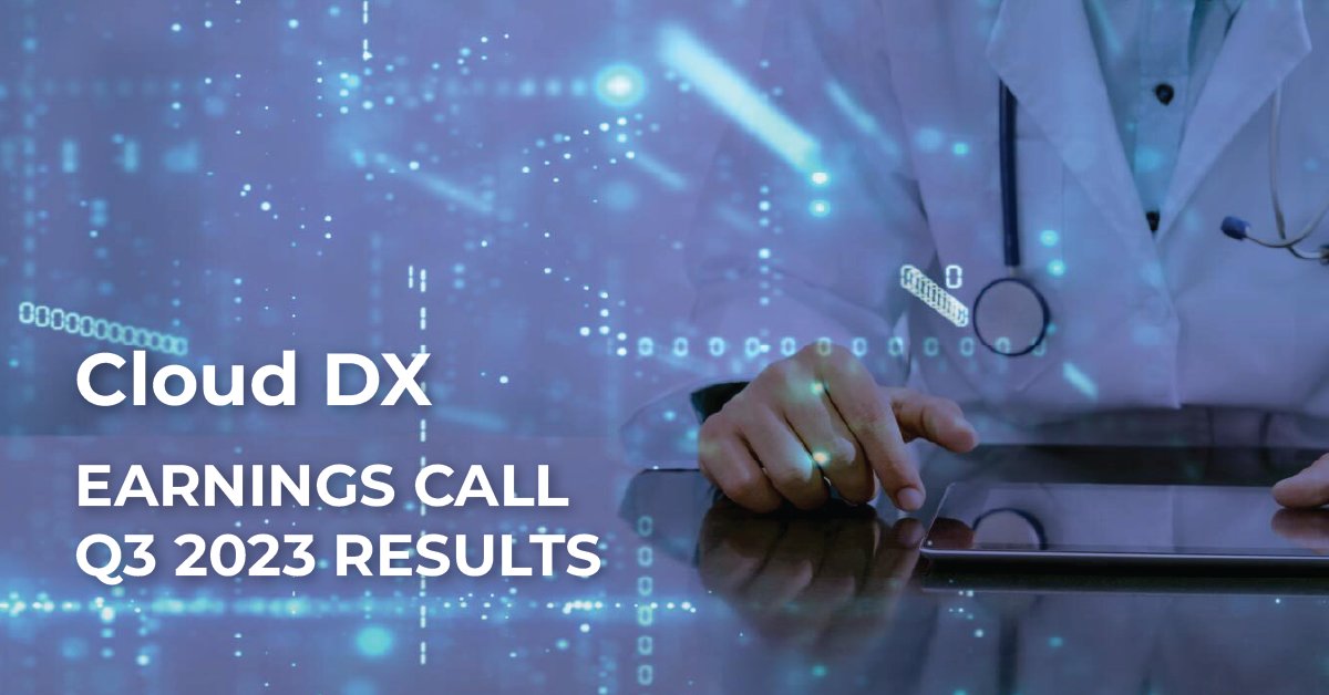 CloudDX (@clouddx) on Twitter photo Join us Nov 27th at 12pm ET as CEO <a href="/robkaul/">Robert Kaul</a> announces and discusses Q3 2023 financial results, as well as the status of recent financing activities, acceleration of sales in 2023 and continued evidence of patient and provider satisfaction. Register here: us06web.zoom.us/webinar/regist… Join us Nov 27th at 12pm ET as CEO <a href="/robkaul/">Robert Kaul</a> announces and discusses Q3 2023 financial results, as well as the status of recent financing activities, acceleration of sales in 2023 and continued evidence of patient and provider satisfaction. Register here: us06web.zoom.us/webinar/regist…