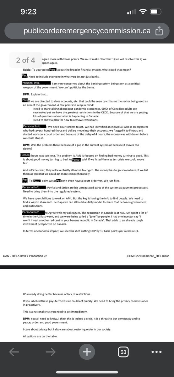 RealChadEros's tweet image. CHRYSTIA FREELAND’S BANK EXEC CONVERSATIONS RE FREEZING PROTESTOR BANK ACCOUNTS, LABELLING AS TERRORISTS FOR FREEZING, USING THE CANADIAN MILITARY, RESTRICTING MONEY MOVEMENT, ETC
February 13, 2022
Deputy Prime Minister - DPM
Minister of Finance - MOF
EMAIL: Subject Readout banks…