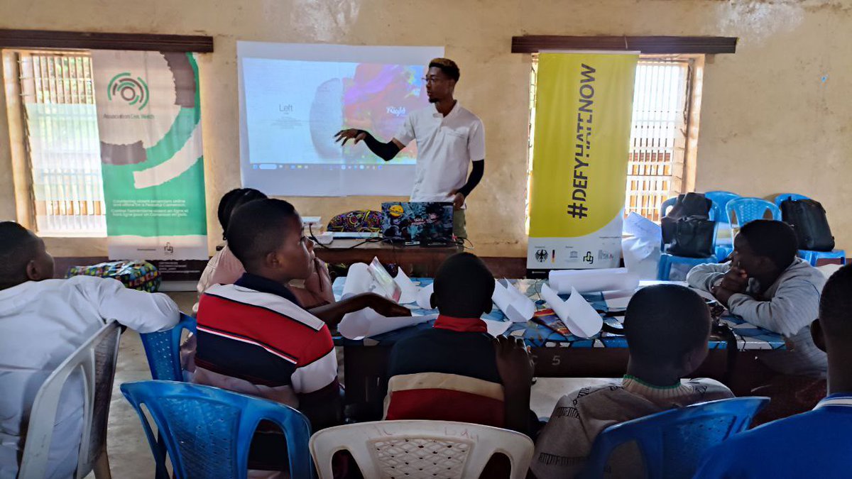 DefyhatenowWCA's tweet photo. Today‘s session was centered around group mentorship with @Stephane_Dip and Vianney Forewah through practical exercises on skilling the students of @Votech-S7 Academy in hardware, software and graphic design.
#ASKotec
#defyhatenow
#Tech4Peace
#Youth4Peace https://t.co/DvMM2E46BL