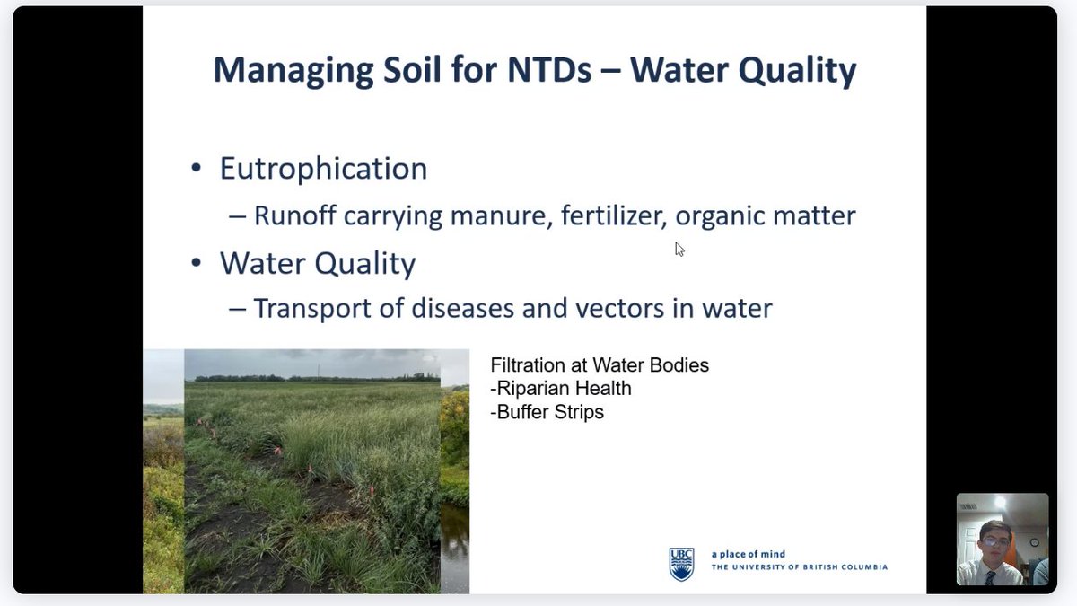 ISNTD_Press's tweet photo. A fascinating insight into the role of #soil health in the relationship between #climate #environment and neglected tropical #diseases with John Paul Wasan @usask presented as part of the session on expanding the toolkit to tackle climate & health at #ISNTDClimate https://t.co/jfh6JRvYWc