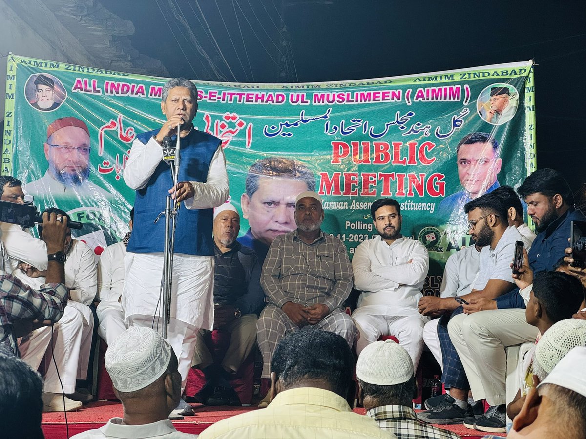 AimimAziz's tweet photo. 🔴LIVE Halqa-e-Assembly Karwan ke Golconda Division mein AIMIM MLA candidate Karwan Janab @kausarmohiuddin Sahab awaam se khitaab
#AIMIM #AsaduddinOwaisi #Owaisi #karwan #Golconda #VoteForKIte #VoteForMIM #VoteForDevelopment #Assemblyelection2023 #MIMagain #publicmeeting #India https://t.co/FgP9RgSDGy
