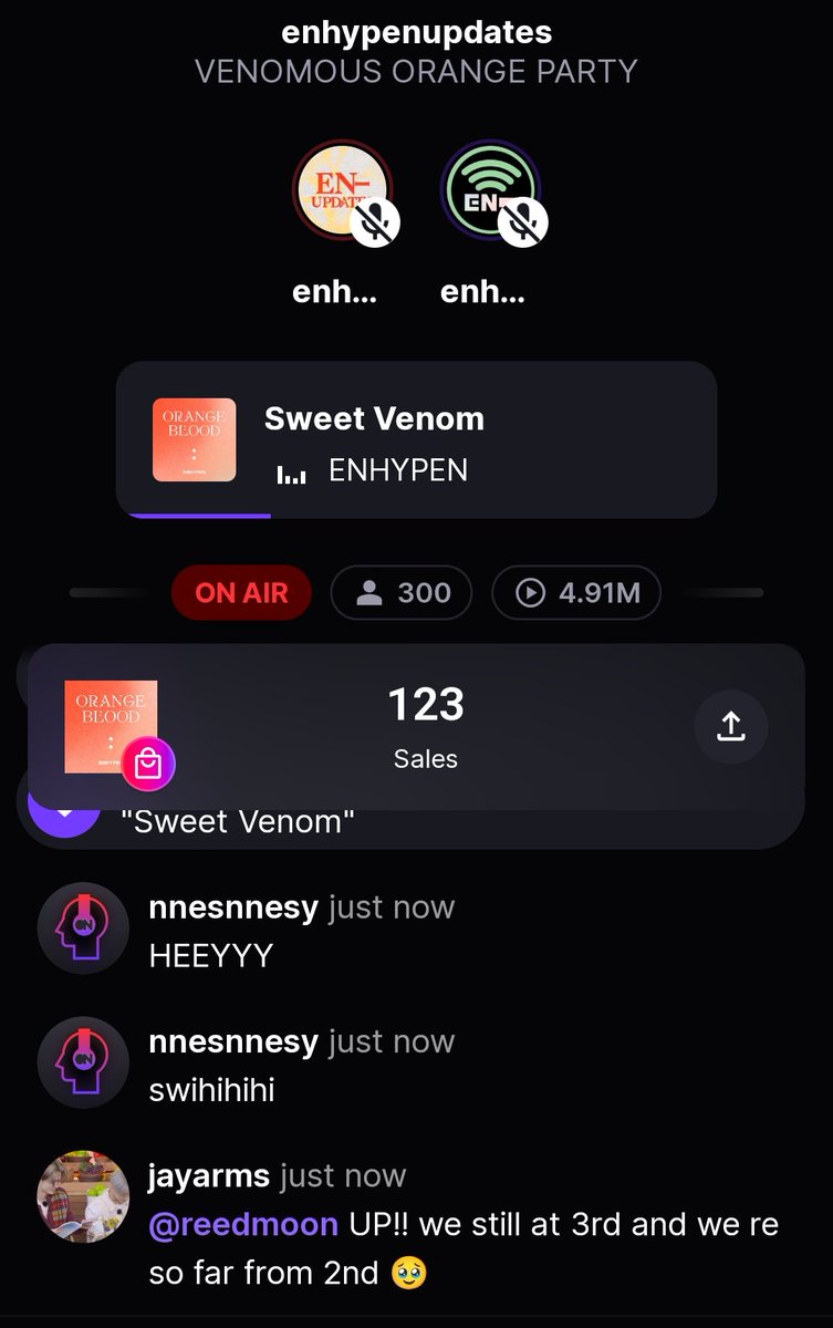 nochujeonn's tweet photo. @enhypenupdates @ENHYPEN_members VENOMOUS ORANGE PARTY
#StreamSweetVenom #ENHYPEN #엔하이픈 @ENHYPEN_members @ENHYPEN https://t.co/g306bfpopv