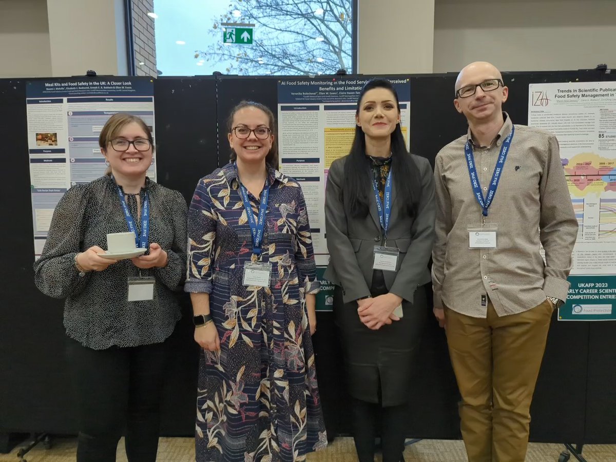 LFoodsafety's tweet photo. Great for @ZERO2FIVE_ #foodsafety researchers to link up @ukafp2023 today - and especially good to be joined by @AOvca from University of Ljubljana to discuss mutual research interests. https://t.co/y5xduZw7wB