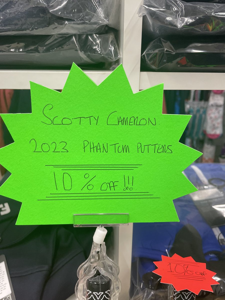@DaveCurlGolf @ScottyCameron @TitleistEurope @Titleist @TitleistCA @TimBaker_Golf Scotty Cameron Phantom Black Friday Offer with 10% off any Stock Putter. Drop by here @WragBarn and have a roll! Great selection of models available! 
#blackfriday #golfdeals #golfputters #golf #golfclubs #putters #scottycameron