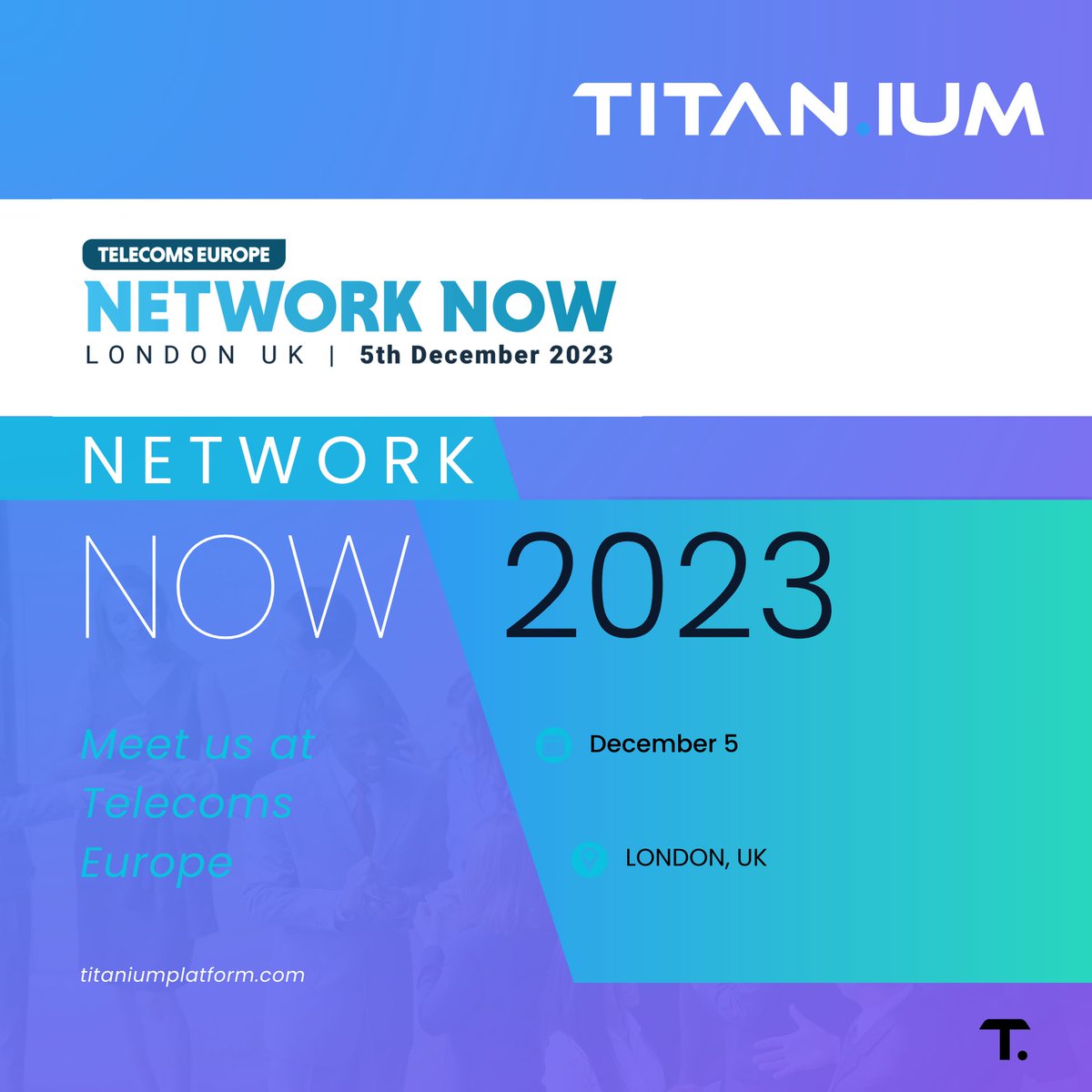 We're thrilled to invite you to our upcoming event, 'Network Now 2023'! 🎉 This is an incredible opportunity to dive into the latest trends, innovations, and discussions in the telecom industry. #NetworkNow2023 #TelecomInnovation #IndustryEvent #Networking #TitaniumPlatform