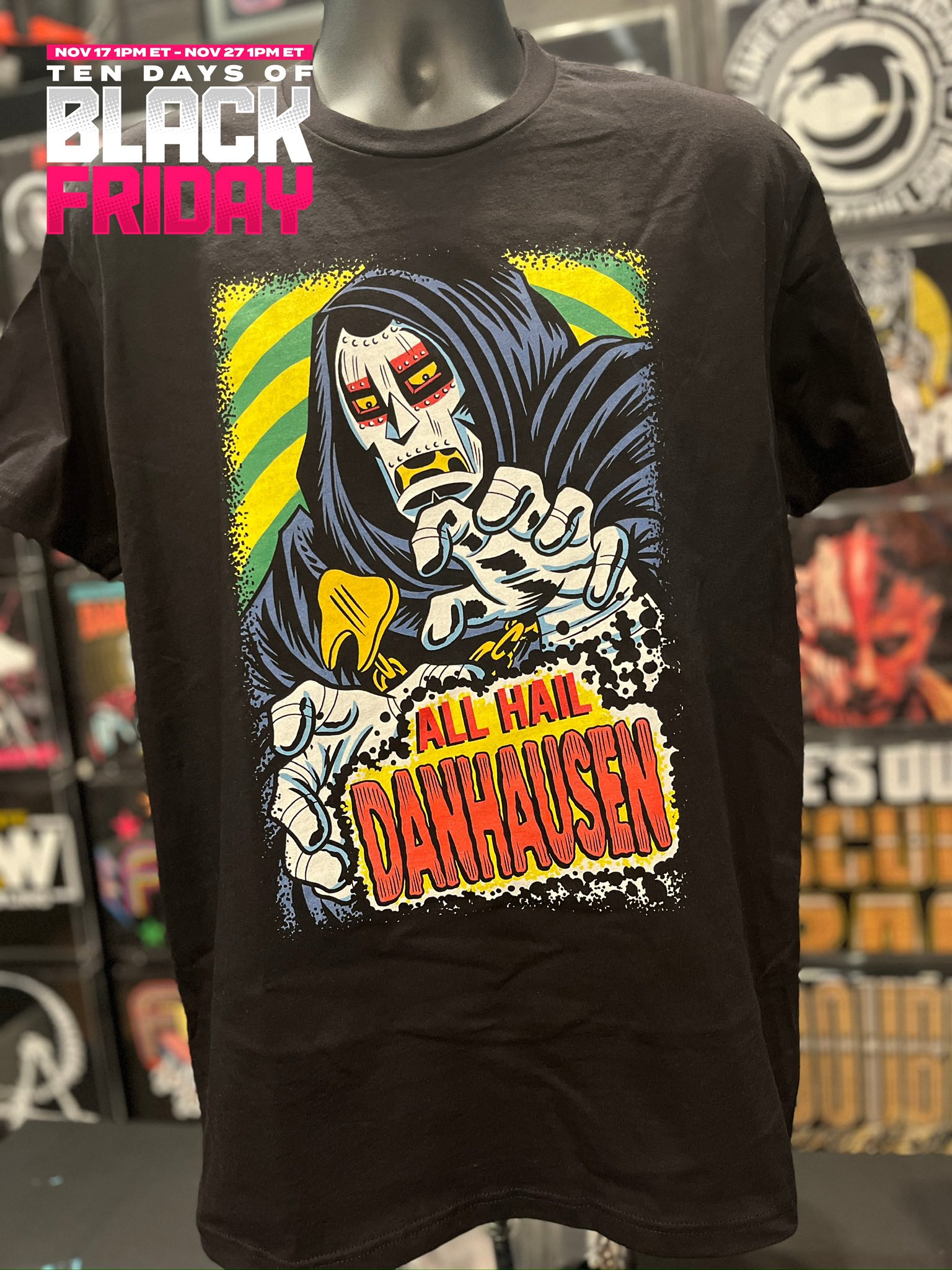 Pro Wrestling Tees on X: Lots of New Danhausen merch is available on his  PWT Store including the new “All Hail Danhausen” tee! Get it while it's on  discount during the Black