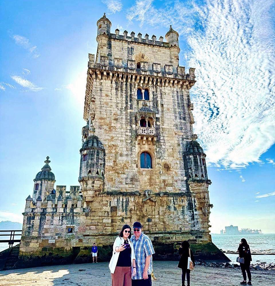 ParoDeeJay's tweet photo. Thanks to Travel Flirts for snagging this photo of us taking a photo of ourselves at the Tower Of Belém!! :P #Lisbon #Portugal #TravelFlirts #TowerOfBelem https://t.co/OUYD90dU6R