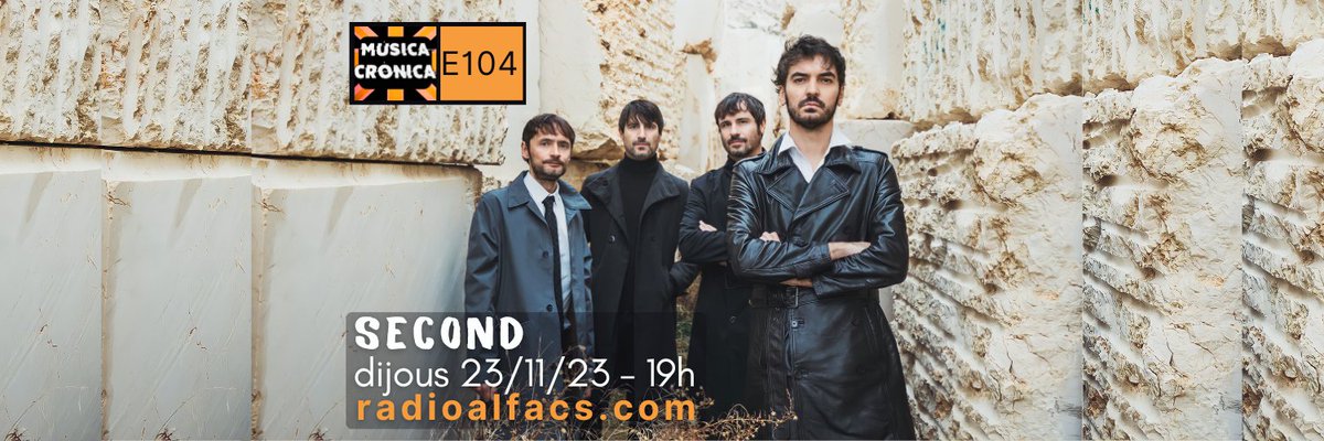 Demà #dijous 23/11 a les 19h m'acomiado “en un  estado de alegre tristeza" dels <a href="/secondmusic/">Second</a> al programa #radio <a href="/musicacronica/">Música Crònica</a> de <a href="/radioalfacs/">Ràdio Alfacs</a> amb més d'1h i 1/2 repassant la seva esplèndida carrera 😢 ❤️ T'espero a 'radioalfacs.com' 🎙️#musicacronica #radioalfacs #second