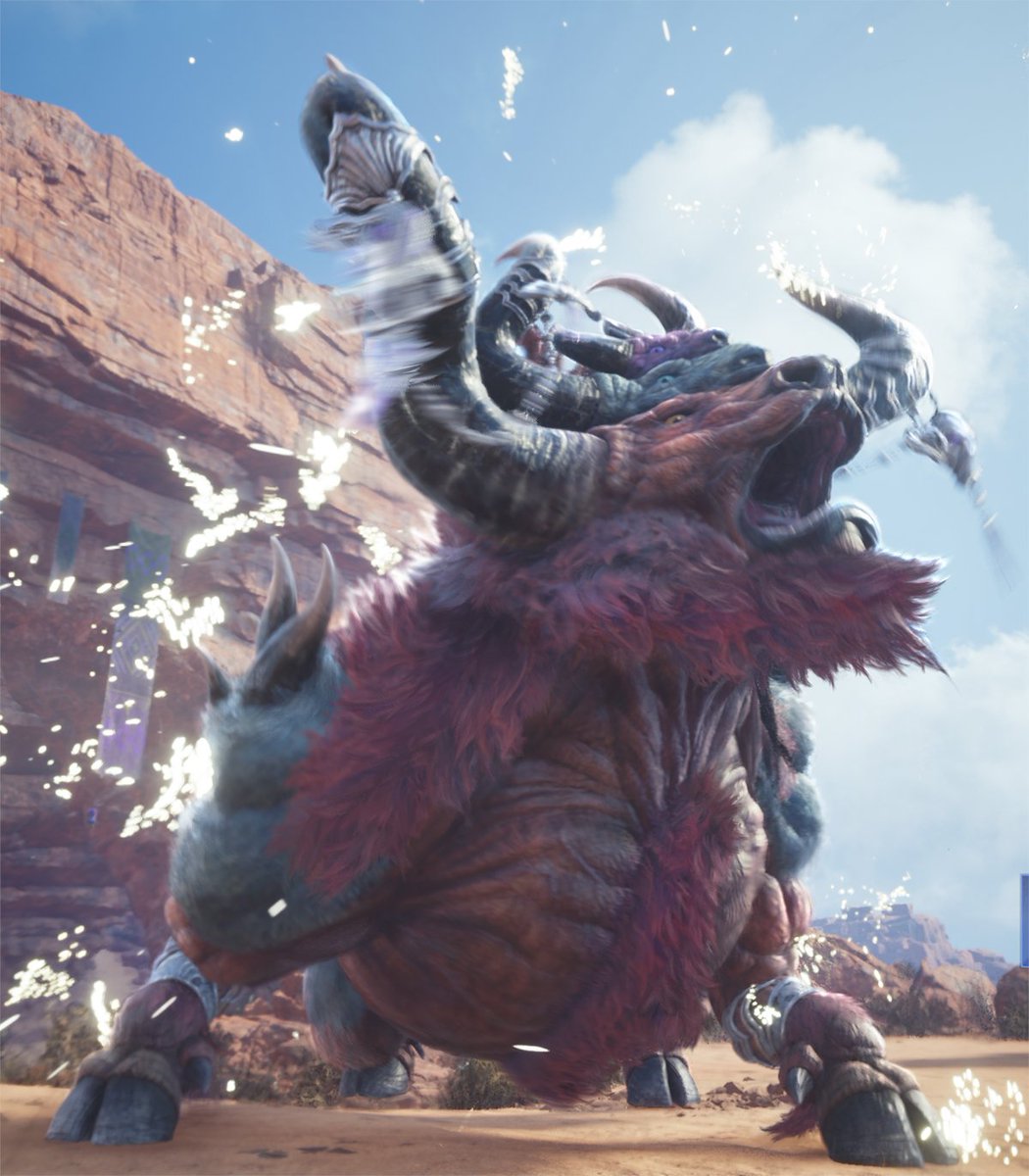 finalfantasyvii's tweet photo. Introducing the summon Kujata—a bovine deity that charges around the battlefield wielding the power of fire, ice, and lightning.

It throws foes with its enormous horns and unleashes magical attacks that strike even distant enemies’ weaknesses. #FF7R https://t.co/HbvIlTNtr5