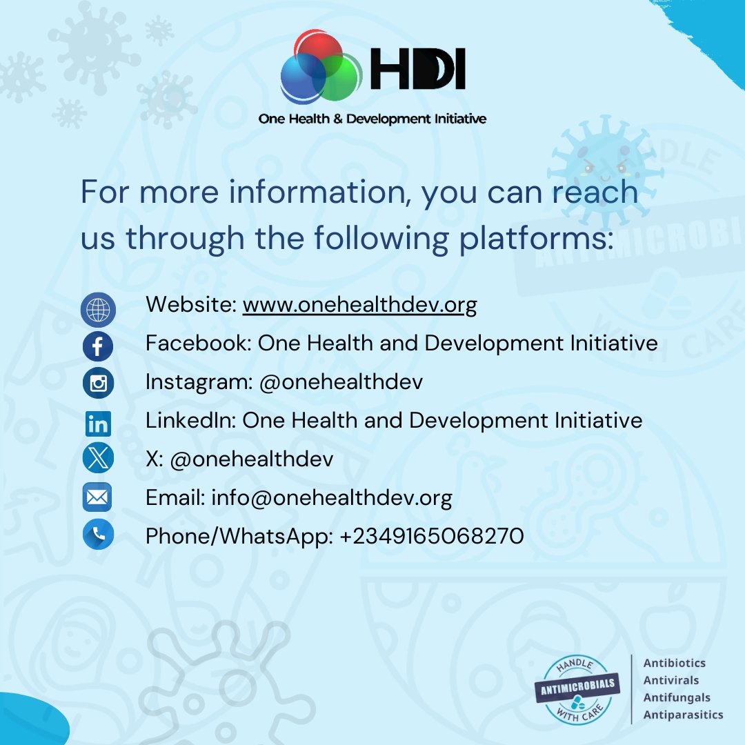 5 𝗸𝗲𝘆 𝗳𝗮𝗰𝘁𝘀 𝗮𝗯𝗼𝘂𝘁 𝗔𝗠𝗥

In the course of this 2023 World Antimicrobial Resistance Awareness Week (#2023WAAW ), we share with you 5 key facts about Antimicrobial Resistance [AMR].

See details in the infographics below.

#WAAW2023 #AMR #OneHealth #PublicHealth