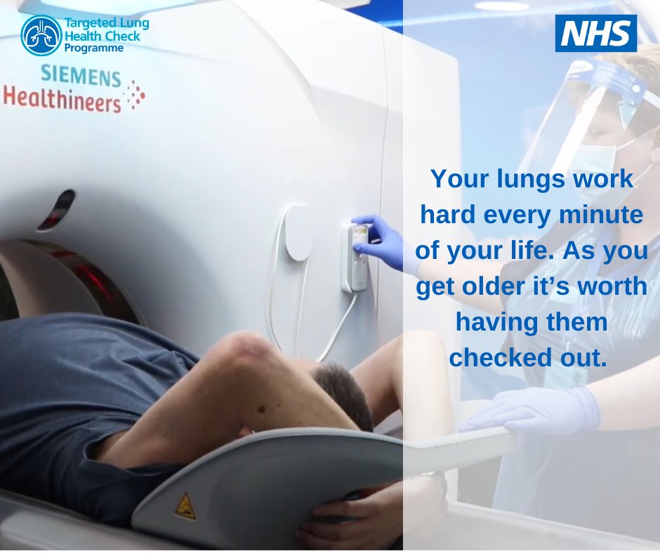 Did you know...?  The average adult takes 16 breaths every minute. Let’s give our lung some TLC and get our lungs checked. If you are 55-74 and a current or ex-smoker book your appointment.