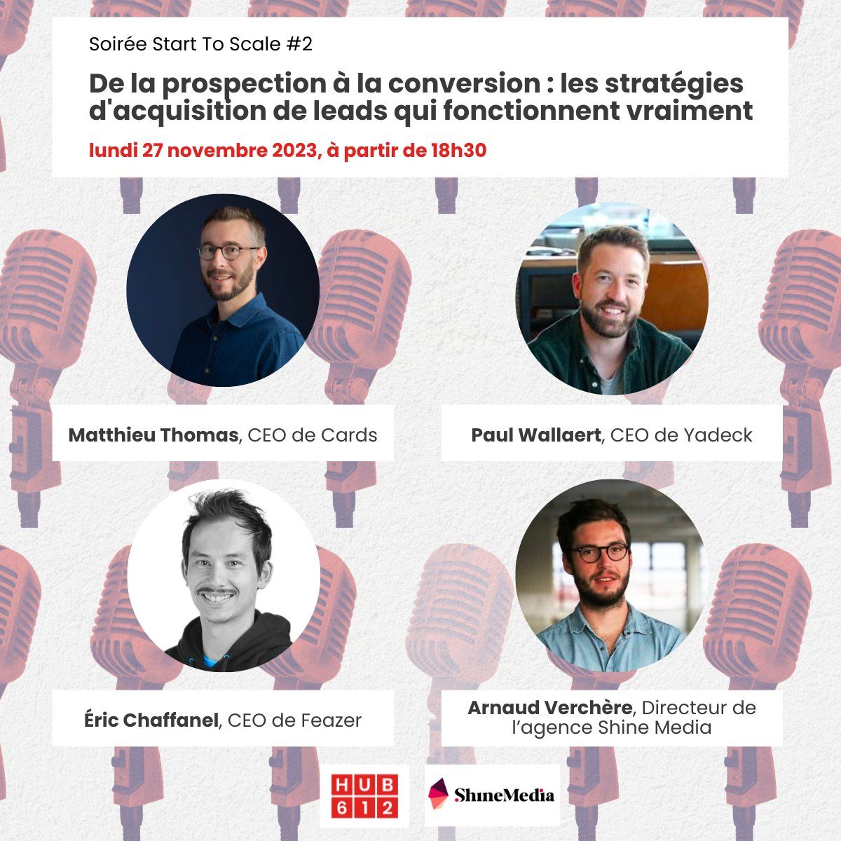 🚀 Découvrez les secrets de la génération de leads qui marche vraiment ! 🔍 Rejoignez-nous le 27 novembre au <a href="/HUB612/">HUB612</a> pour une conférence captivante sur les stratégies d'acquisition. Une soirée enrichissante avec une table ronde inspirante et un networking convivial. 🤝
