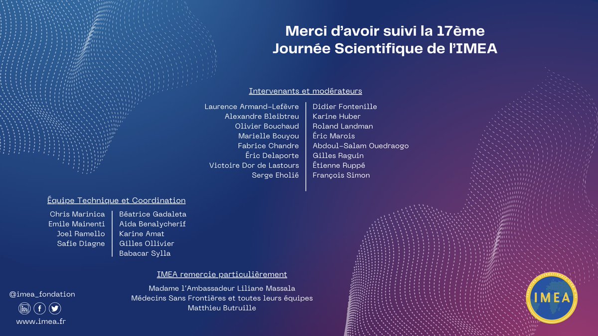 imea_fondation's tweet photo. 🟡 L’événement touche à sa fin 🔵

Merci beaucoup d'avoir été si nombreux en live ! Les replays seront bientôt disponibles pour ceux qui n'ont pas pu être parmi nous 🔥

Un grand merci à nos intervenants et nos modérateurs 👏 https://t.co/GImH86egAj