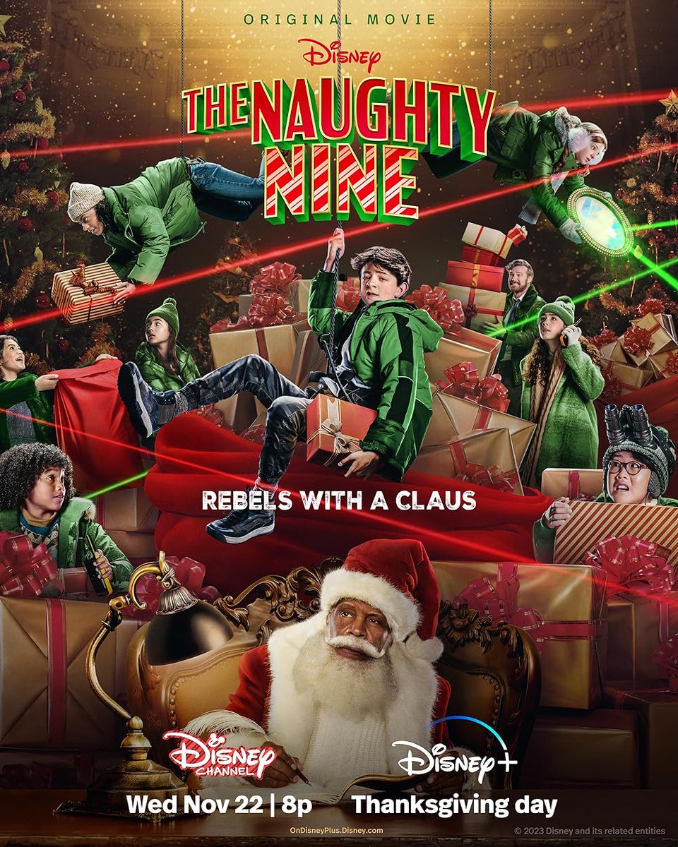 🌟Watch tonight @DisneyChannel 8pm (Tomorrow @DisneyPlus) Premiere Movie #TheNaughtyNine🎅Starring @mrdannyglover @DerekTheler @FegleyWinslow #CamilaRodriguez @AydenElijah_ #AnthonyJoo #ImogenCohen #ClaraStack #DericMcCabe #MadilynKellam About bit.ly/46qFqOz