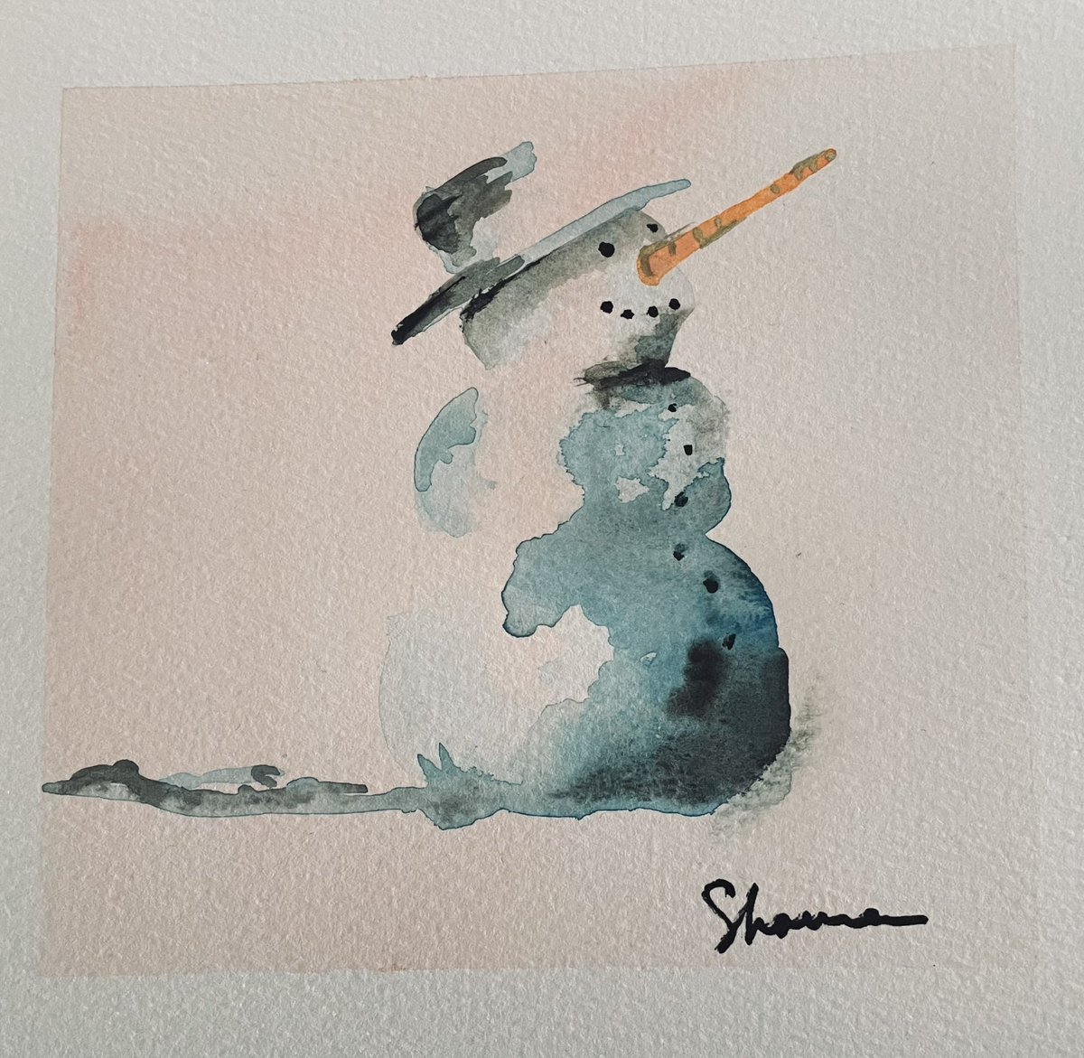 Card practice for the season and it may be my favorite thing I’ve ever painted.