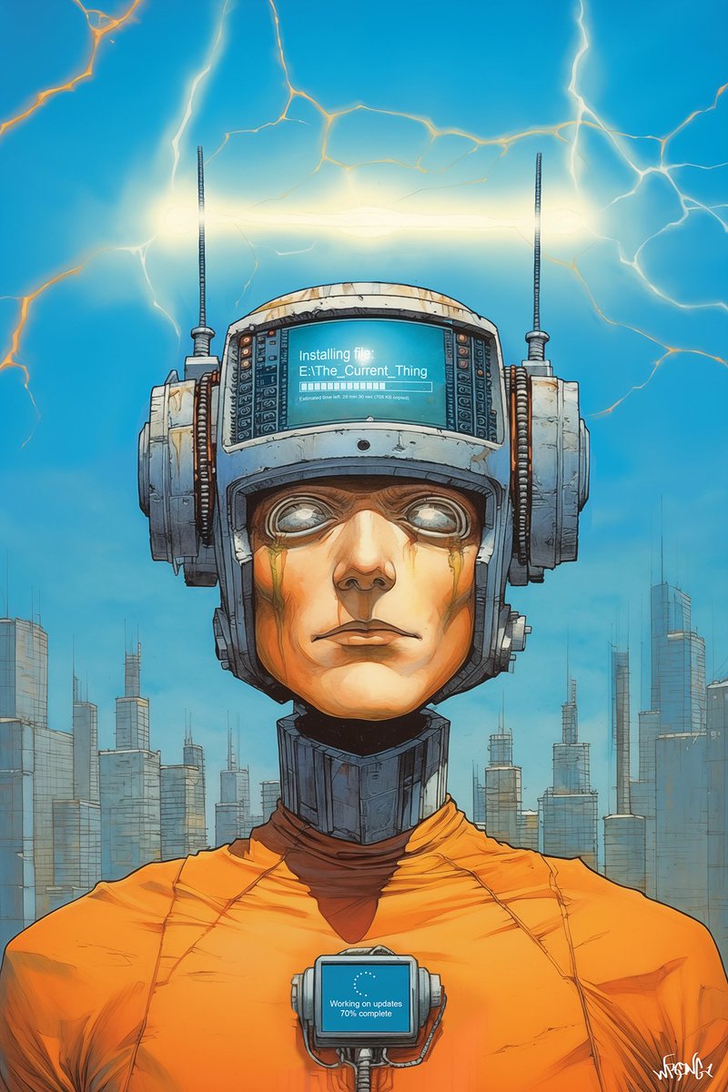 CatVSHumanity's tweet image. Lost in the circuitry of the &apos;current thing&apos; - don&apos;t let the media play puppeteer with your mind. 🤖🧠 Unplug for clarity, one byte at a time. #mindControl #SupportTheCurrentThing #BotLife