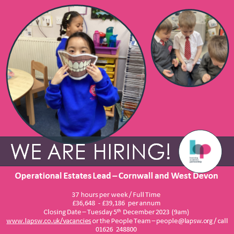 New job alert! 🚨 Are you someone who can ensure that our estates services remain consistent & high quality? Do you want to improve the resources and provision so every children experiences the very best school environment? Check out our new role here: lapsw.co.uk/vacancies/