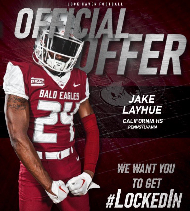 Jake Layhue (@jakelayhue) on Twitter photo Extremely Humbled and Blessed to receive an offer from Lock Haven University!!! Super excited to get up on campus!!! #LockedIn #TheHaven #HavenNation <a href="/CoachNVoorhees/">Nick Voorhees</a> <a href="/Coach_Mul/">Dan Mulrooney</a> <a href="/coachpetite/">Jeri Petite Jr</a> <a href="/CoachMattSully/">Matt Sullivan</a> <a href="/LHU_Football/">Lock Haven Football</a> <a href="/The_Trojan_Way/">California Trojan Athletics</a> <a href="/caltrojansfb/">πΎππ‘πππ€π§π£ππ ππ§π€πππ£π¨ π</a> Extremely Humbled and Blessed to receive an offer from Lock Haven University!!! Super excited to get up on campus!!! #LockedIn #TheHaven #HavenNation <a href="/CoachNVoorhees/">Nick Voorhees</a> <a href="/Coach_Mul/">Dan Mulrooney</a> <a href="/coachpetite/">Jeri Petite Jr</a> <a href="/CoachMattSully/">Matt Sullivan</a> <a href="/LHU_Football/">Lock Haven Football</a> <a href="/The_Trojan_Way/">California Trojan Athletics</a> <a href="/caltrojansfb/">πΎππ‘πππ€π§π£ππ ππ§π€πππ£π¨ π</a>