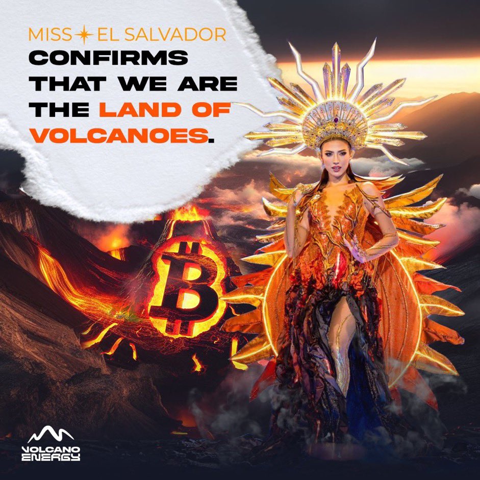 Miss El Salvador confirms we are the Land of Volcano. It's time to honor our volcanoes and harness the energy they can provide. A new era is about to begin. 🌋⚡️ #VolcanoEnergy #BitcoinCountry
--
Miss El Salvador confirma que somos el Land of Volcano.