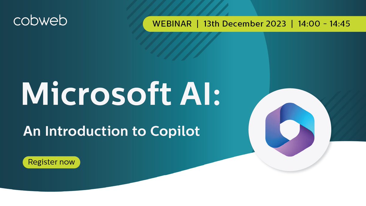 Since <a href="/Microsoft/">Microsoft</a> announced Copilot - their newest AI feature - businesses need to ready themselves for a new transformation...  

To understand more about Copilot, register for our upcoming webinar here: cobweb.com/content-hub/ev…

#ai #copilot #artificialinteligence #microsoft