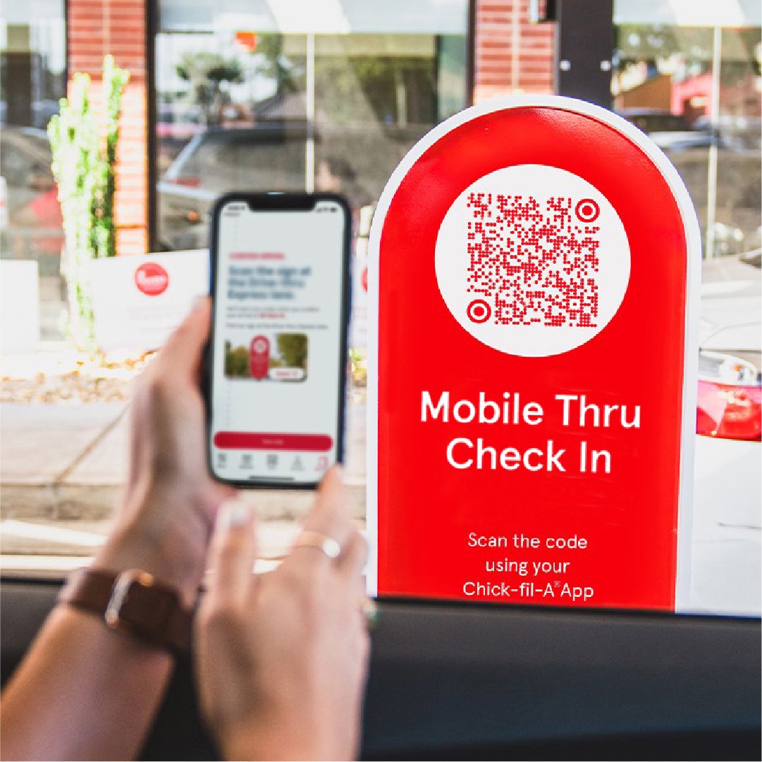 tuckernuckcfa's tweet photo. Try our new Mobile Thru ordering system and keep your day moving.  Simply, order ahead, scan the QR Code in the dedicated drive-thru lane and proceed to the pick up window.  
#ChickfilA #TuckernuckPlazaCFA #CFAMobileThru #EatMorChikin #Restaurant https://t.co/O4tGYvfi4o
