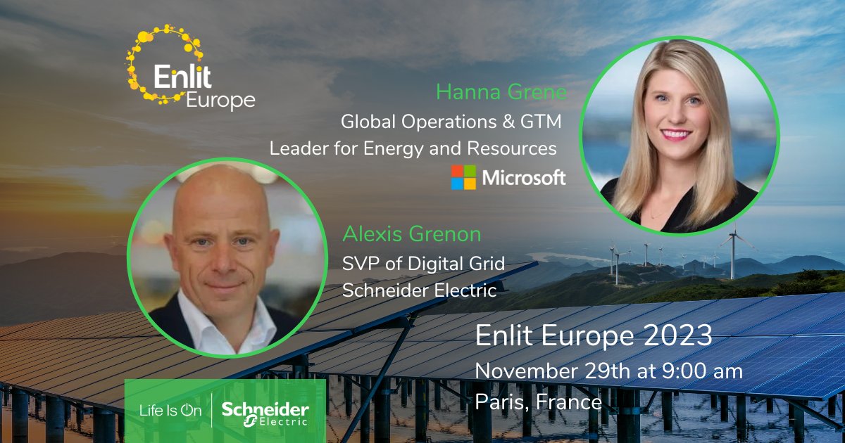 Join an insightful conversation between Alexis Grenon, our Senior Vice President of Digital Grid and Hanna Grene, for Energy and Resources from Microsoft during Enlit.