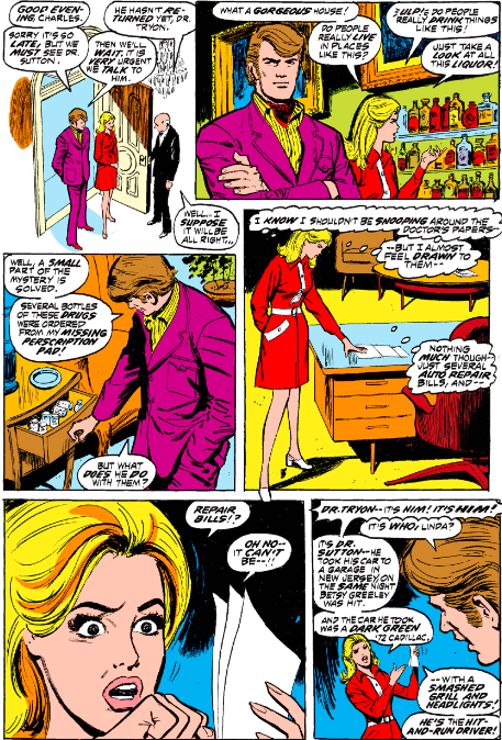 MarvelADay's tweet photo. #MarvelADay #NN2 While Dr. Sutton operates on Betsy, Linda and Jack gain entrance to his home and make some discoveries of their own! Remember the green Cadillac from our opening sequence? Linda definitely does! - VA https://t.co/9mCT9MewvY