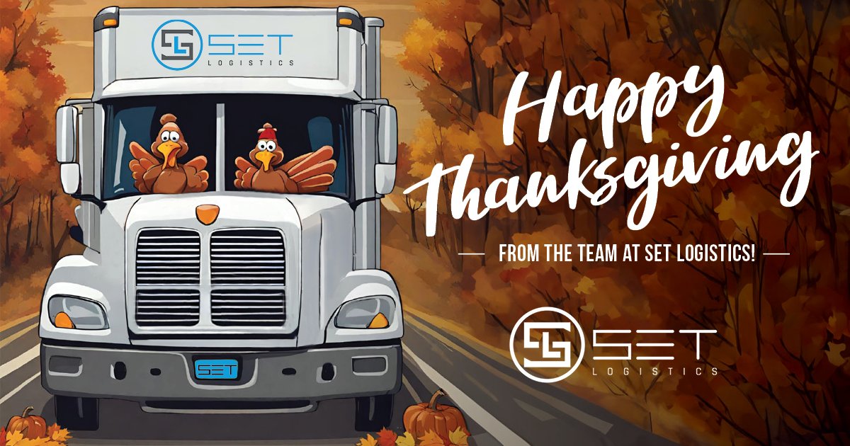 SET_Logistics's tweet image. Happy Thanksgiving from SET! 
#HappyThanksgiving #SETLogistics #3PL #Logistics