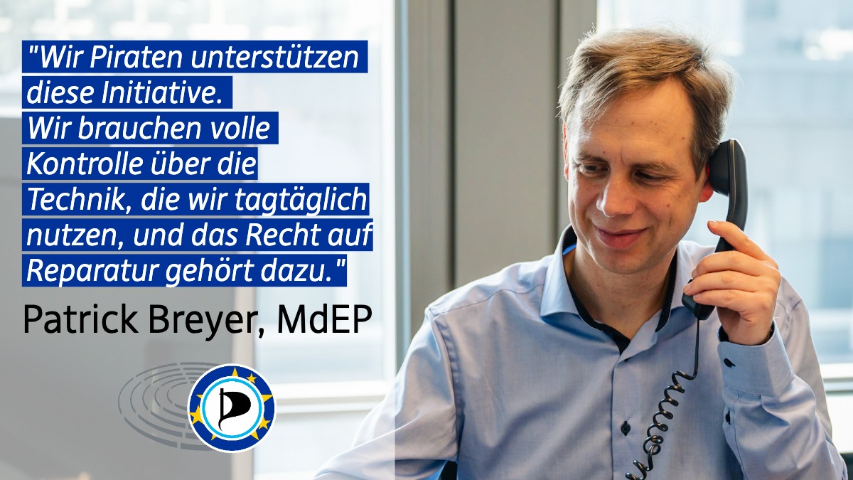 🇩🇪 Das von der EU geplante #RechtaufReparatur ist auch für eure IT-Geräte wichtig: #Piraten wollen euch volle Kontrolle über eure Geräte geben. Mehr hier: patrick-breyer.de/recht-auf-repa…