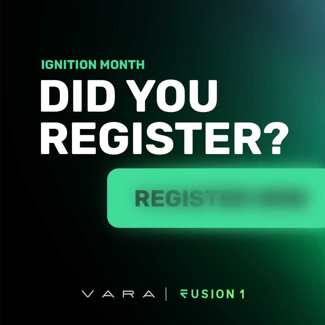 It’s Wednesday! We are halfway through the week!😁

Dark Fusion is up next! Yes, the groundbreaking tech, that will change how we do things!

Do not miss out. Register now to avoid disappointment!

Click on the link to register now! 🔗 vara.gg/ignition-month…