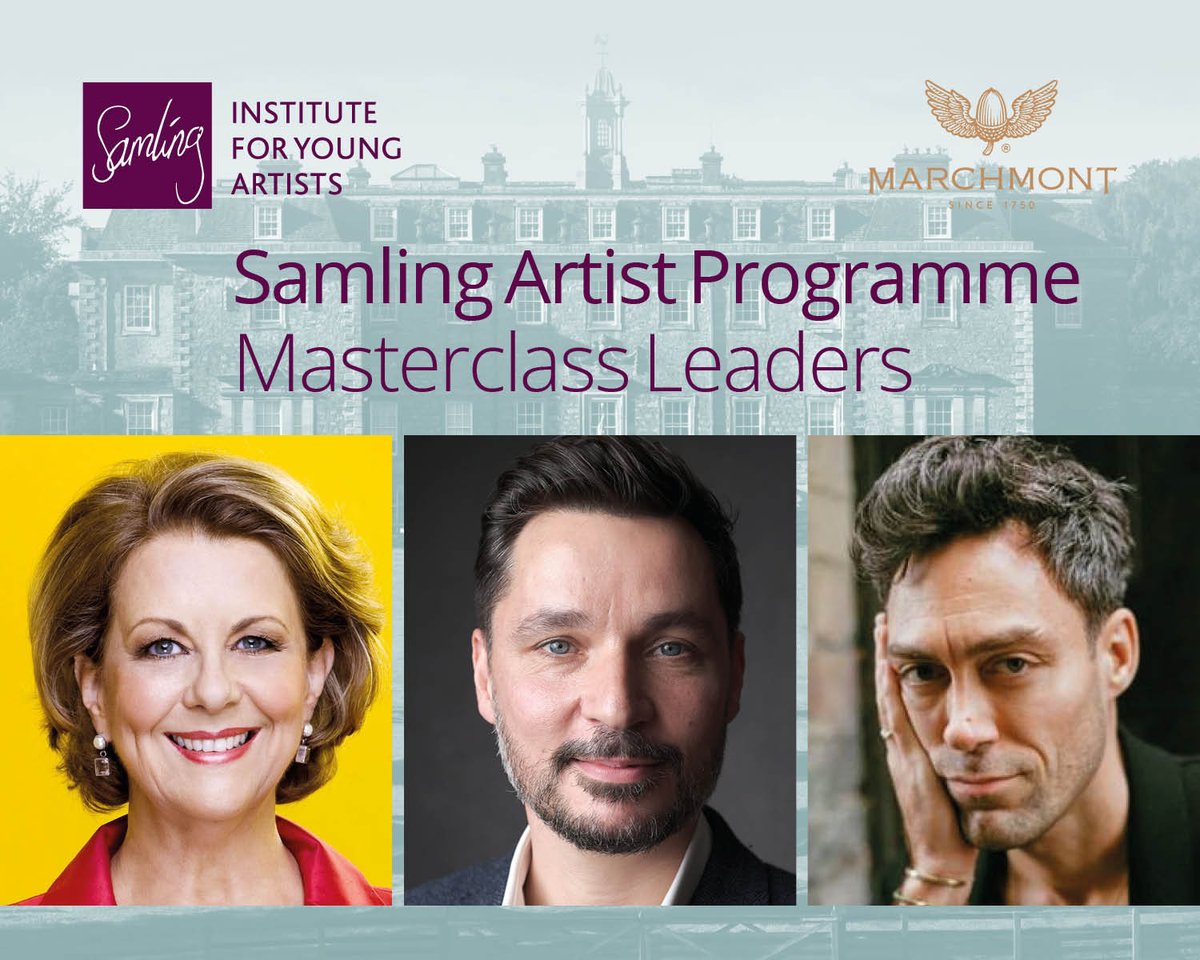 What makes a great performance? Find out at the Samling Artist Programme Masterclass @MarchmontEstate on 2 December with soprano Yvonne Kenny, pianist @SimonLepper, stage and screen actor Alex Hassell and eight rising stars of song and opera. samling.org.uk/events/samling…