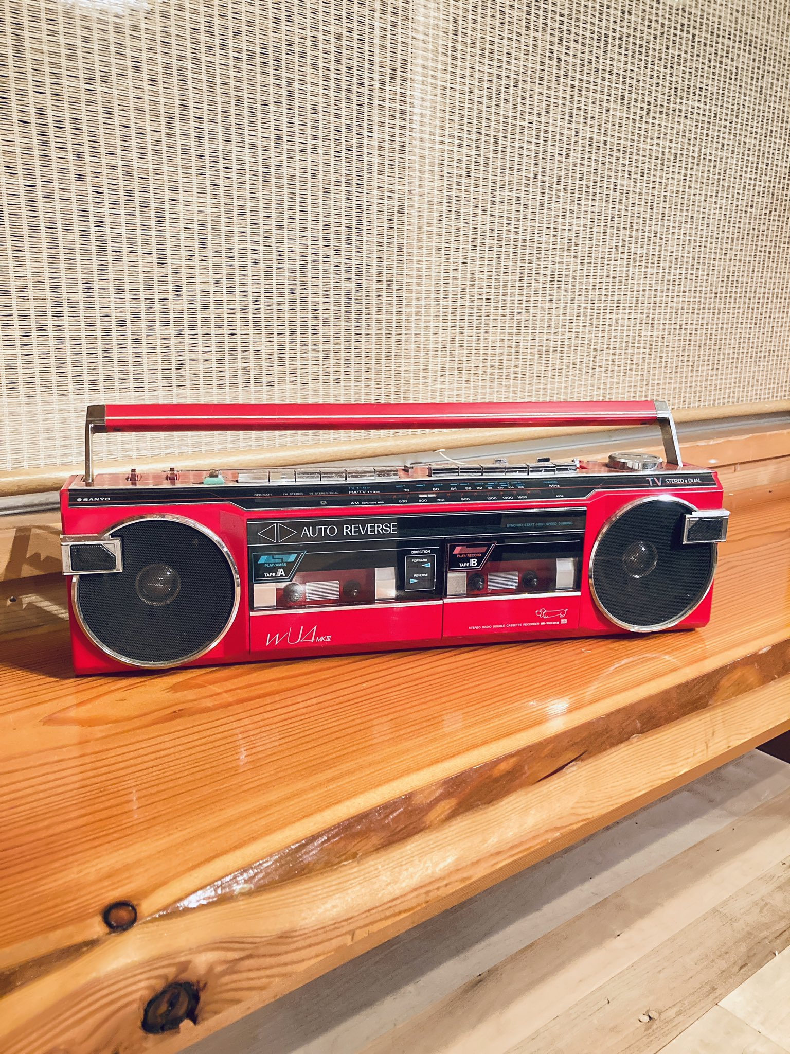 SANYO WO7 レコード、カセットデッキ レッドジャンク品 SANYO WO7 レコード、カセットデッキ レッドジャンク品 - メルカリ