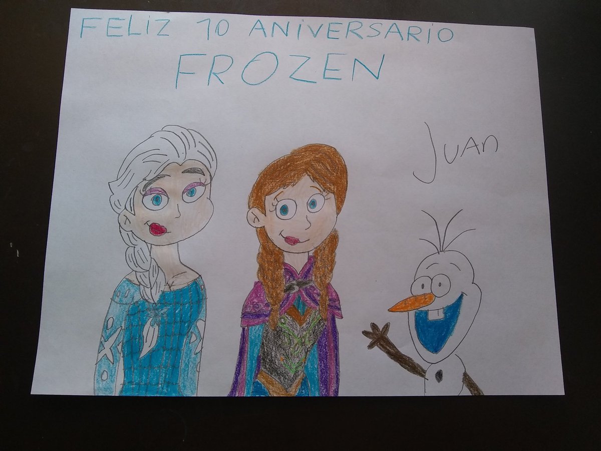 Camelo2017's tweet photo. Un día como hoy, se cumplen 10 años del estreno de Frozen, y de mi parte hice este dibujo. Espero que les guste y Feliz 10 Aniversario Frozen.
#Frozen @RominaMPOficial @carmensarahimx #DavidFilio #Disney https://t.co/9gQlX8tZoo