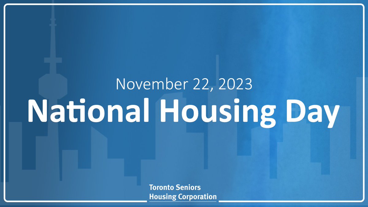 Today, on #NationalHousingDay, we celebrate the importance of safe and affordable housing for seniors in Toronto and beyond. At #TSHC, we're dedicated to providing comfortable living spaces and fostering a sense of community for senior tenants. #SeniorsHousing #AffordableHousing