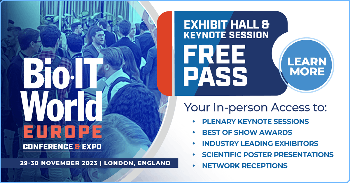 Bio-IT World  Europe kicks off next Wednesday in London. Secure your seat to view the most impactful new products of the year.  #BioITWorldExpo bio-itworldeurope.com/?utm_source=bi…
