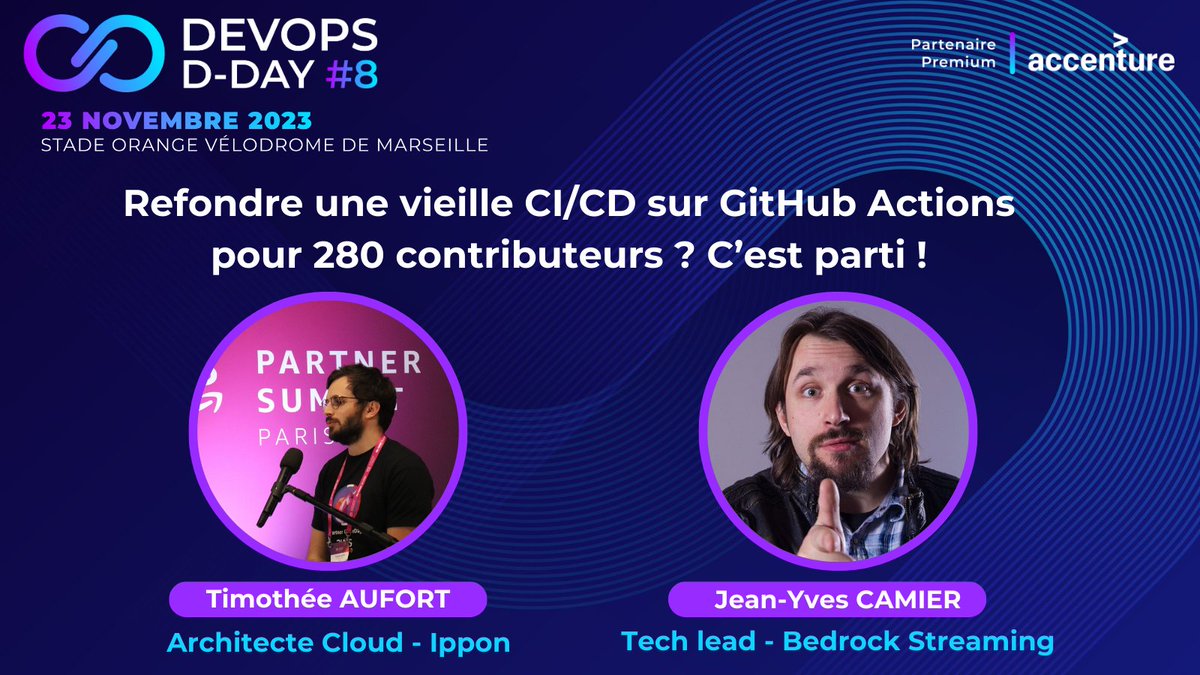 Timothée Aufort (@timaufort) on Twitter photo Vous allez peut-être assister à la rediffusion de notre conf faite au <a href="/DevfestSXB/">Devfest Strasbourg</a> sur une migration de CI/CD avec mon ami <a href="/Saaraahka/">Jean-Yves CAMIER</a> au <a href="/Devopsdday/">DEVOPS D-DAY</a> à Marseille demain.
Encore une fois, merci à <a href="/ippontech/">Ippon Technologies</a> et <a href="/Bedrock_Stream/">Bedrock Streaming</a> de nous permettre de faire ce talk. 
A demain ! Vous allez peut-être assister à la rediffusion de notre conf faite au <a href="/DevfestSXB/">Devfest Strasbourg</a> sur une migration de CI/CD avec mon ami <a href="/Saaraahka/">Jean-Yves CAMIER</a> au <a href="/Devopsdday/">DEVOPS D-DAY</a> à Marseille demain.
Encore une fois, merci à <a href="/ippontech/">Ippon Technologies</a> et <a href="/Bedrock_Stream/">Bedrock Streaming</a> de nous permettre de faire ce talk. 
A demain !
