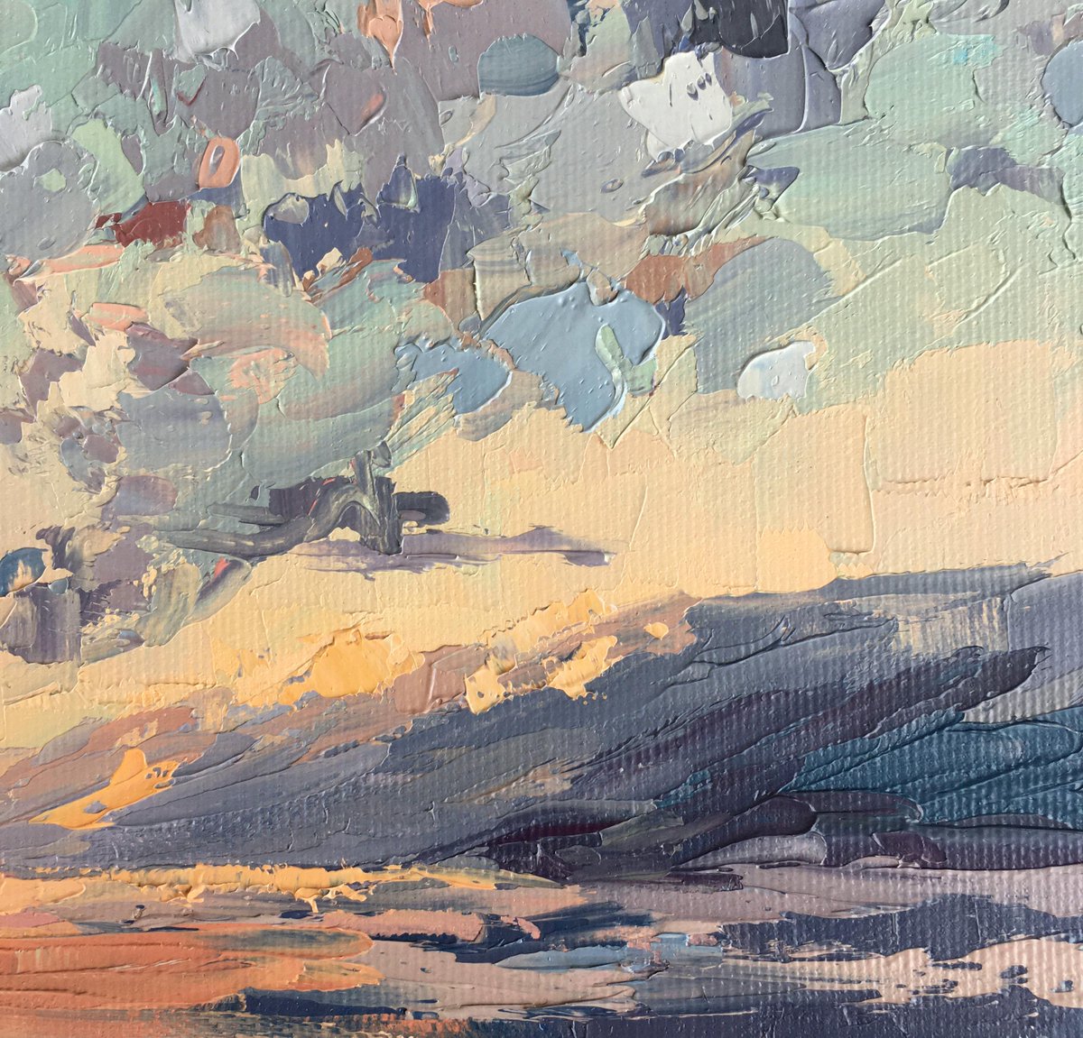 OXYPOINT_ART's tweet photo. "A moment of peace at sunset", oil on canvas
38x46 cm (15х 18.1 in)
The picture is painted with a pallete knife.#art #artist  #artwork #contemporaryart #contemporarypainting #fineart #modernart #oiloncanvas #oilpainting #painting #sunset #dawn #colorfulart #impressionism https://t.co/9HcUZuZiXC