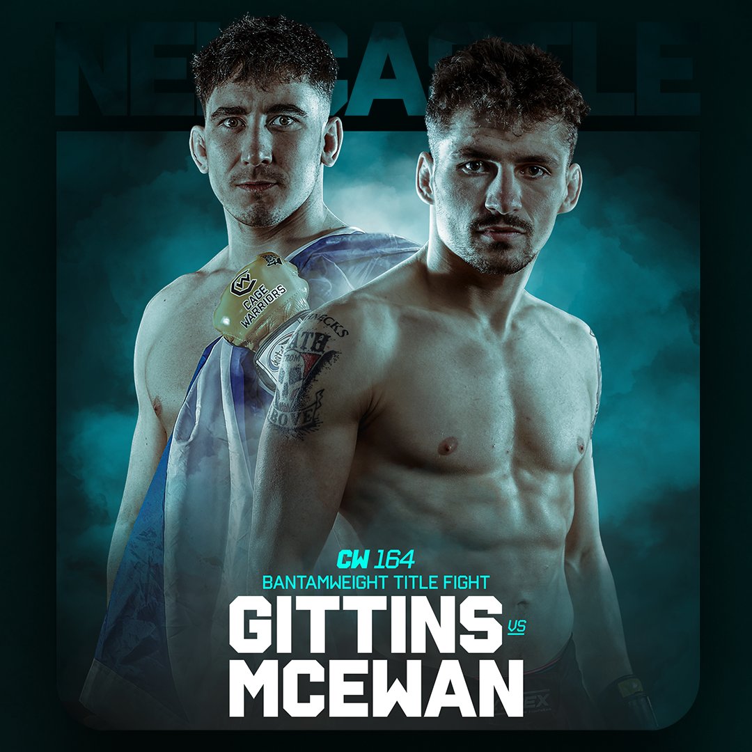 CageWarriors's tweet photo. This Saturday, @ReeceMcEwan vies for a potential crowning on his thrilling Road to Gold at #CW164 Newcastle 👑