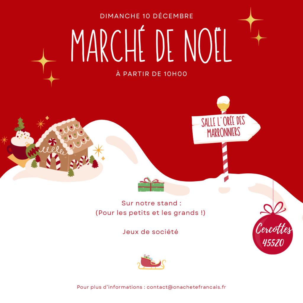 Pour vos cadeaux, venez nous retrouver sur notre stand au marché de Noël de Cercottes (45) le dimanche 10 décembre. Au programme, des jeux de société et des idées cadeaux pour les grands et les petits ! 🎁🎄
#onachetefrancais ##marchédenoel #idéescadeaux