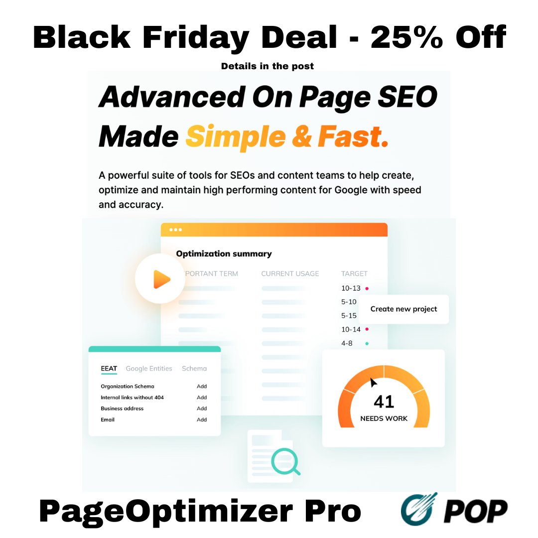 Changescape's tweet image. Black Friday Alert!  🎉
Improve your SEO game with PageOptimizer Pro! Get 25% OFF our Unlimited Monthly plan—packed with powerful features like POP AI, Watchdog, and EEAT reports. Use code &apos;ken25&apos; until Nov 30 or visit 👉 seo.changescapeweb.com/interview-with… 
#BlackFriday #SEO #CSWeb