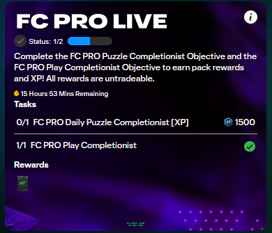 ut_goat's tweet photo. 💢You should fix the "FC PRO Daily Puzzle Completionist [XP]" Objective 💢

A lot of players can't claim this 😡
@EASFCDirect  @EASPORTSFCPro @easportsfclatam 

#FIXEAFC #EAFC24 #Bug #Fix #Objective https://t.co/tXymVEXICv