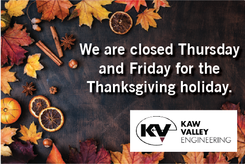 In observance of the Thanksgiving holiday, we will be closed on Thursday and Friday so employees can enjoy the season with their families. Happy Thanksgiving! #KVE #Thanksgiving #Closed
