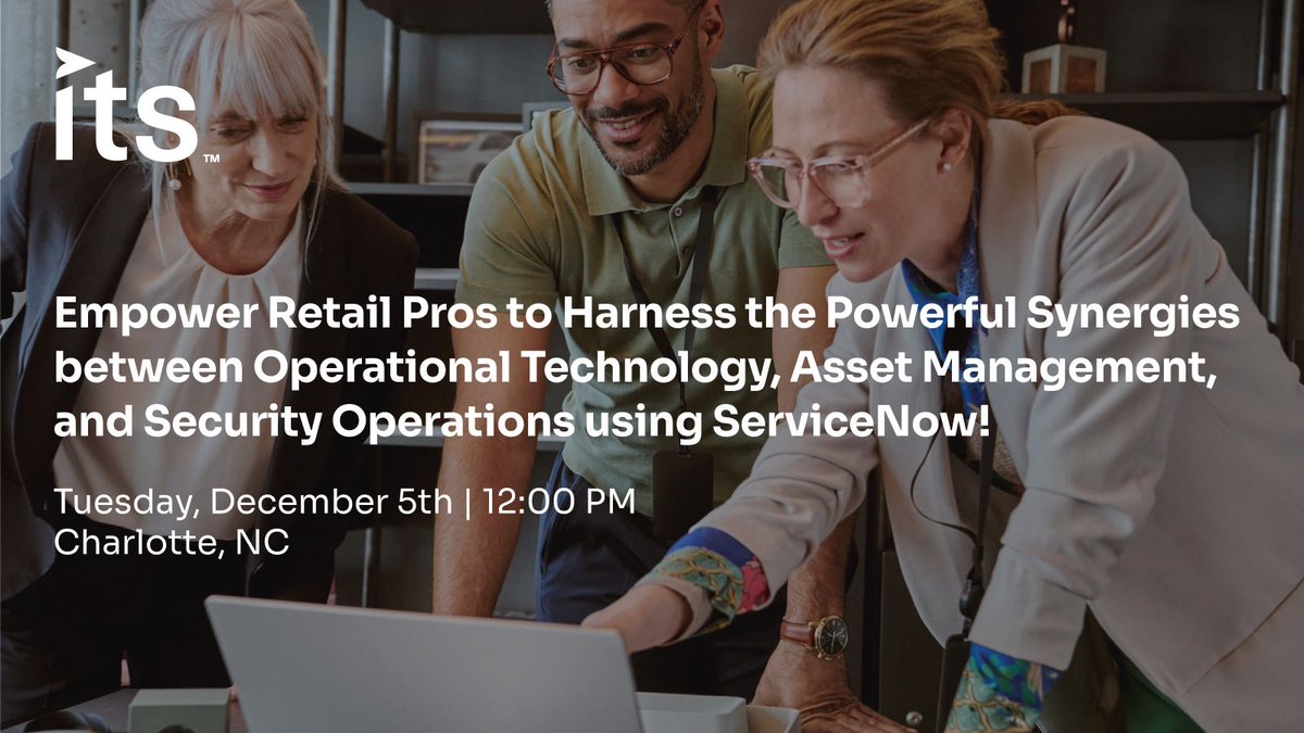 ITS Partners (@its_partners) on Twitter photo Are you ready to transform your retail strategy? Dive deep into the world of retail tech at our upcoming workshop. Gain insights from industry leaders and ServiceNow experts. Grab your seat today at its.partners/3SB35sp? #ServiceNow #AssetManagement #OperationalTechnology Are you ready to transform your retail strategy? Dive deep into the world of retail tech at our upcoming workshop. Gain insights from industry leaders and ServiceNow experts. Grab your seat today at its.partners/3SB35sp? #ServiceNow #AssetManagement #OperationalTechnology