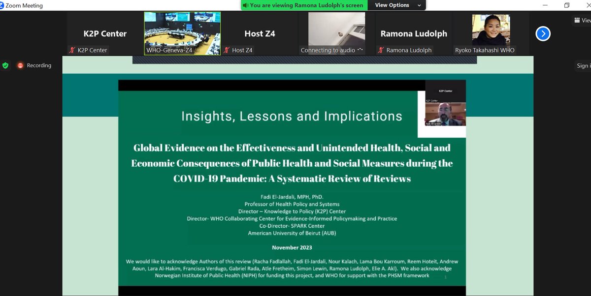 K2PCenter's tweet photo. We are pleased to contribute to @WHO “2nd Global Technical Consultation on Public Health & Social Measures during Health Emergencies" in #Geneva which brings global, regional & national leaders to identify actions & considerations to implement #PHSM during emergencies @WHOEMRO https://t.co/ktpOsyG9gI